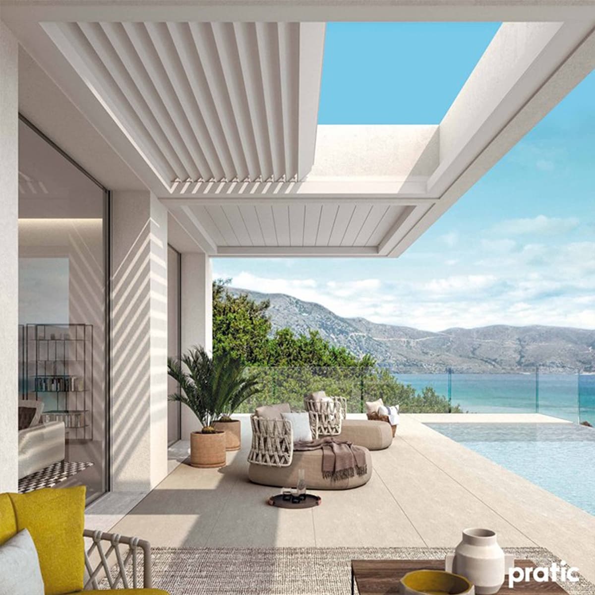 Pergola bioclimatica Pratic su misura per terrazze e spazi esterni a Milano by Tappezziere Dell’Orto