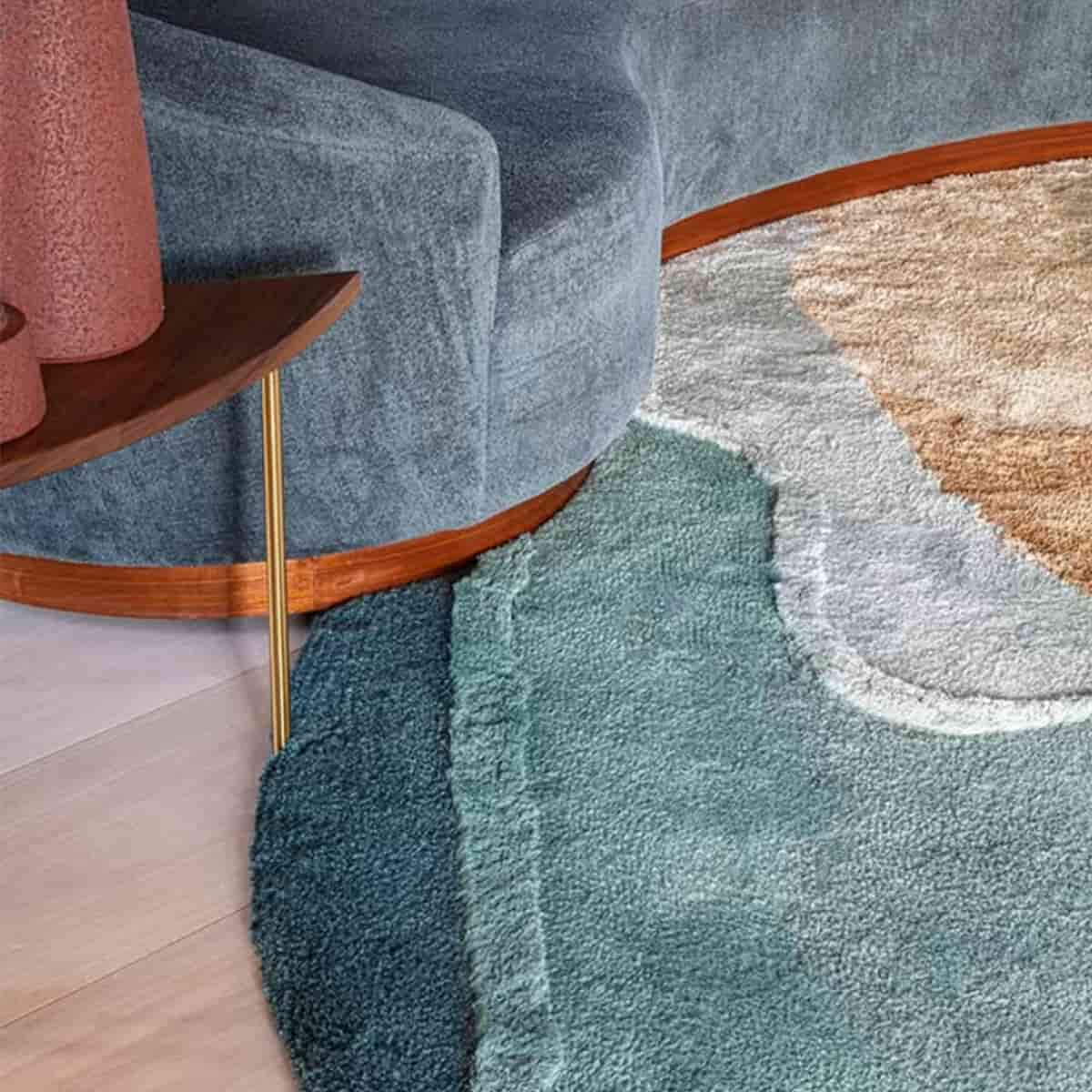 Tappeto su misura moderno in lana, colorato per zona living realizzato da Tappezziere Dell’Orto Monza