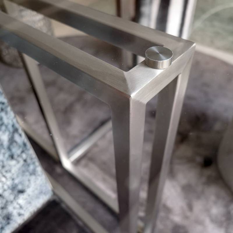 balcano_tavolo su misura_rotondo_vetro e acciaio