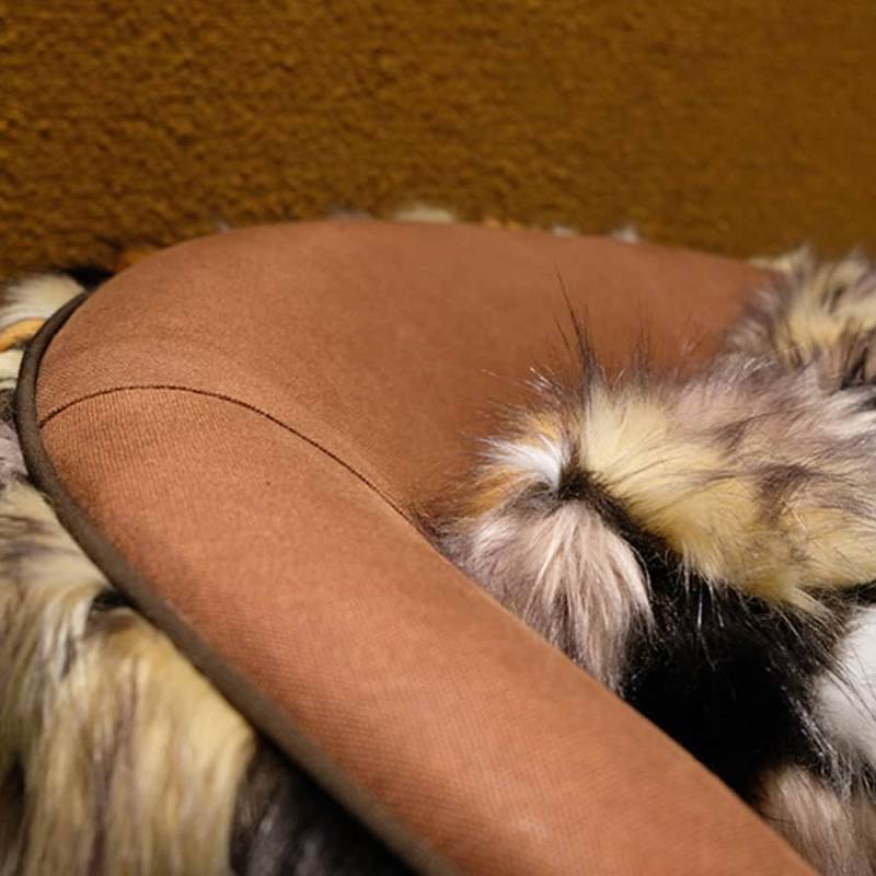 dalia_poltrona su misura_tessuto ecopelliccia