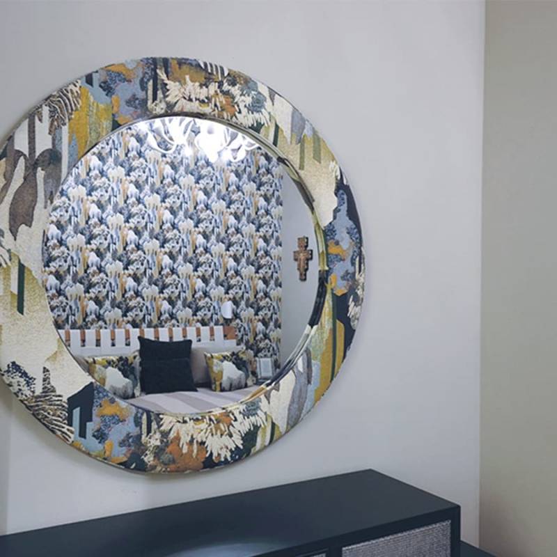 geo_specchio design_specchio in tessuto