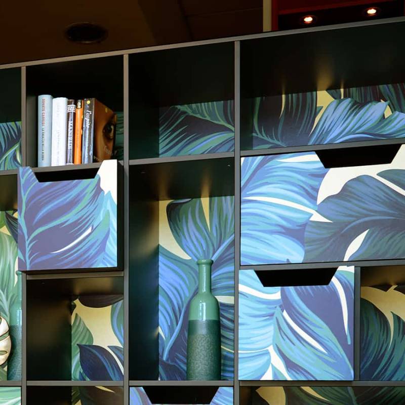 maestro_libreria design_mobili in carta da parati