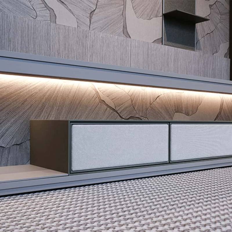 mistral_mobile tv design_mobilli rivestiti con carte da parati