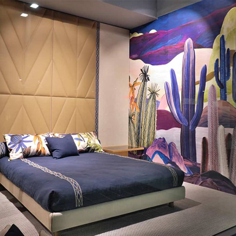 oltremare_letto design_ testata letto in pelle