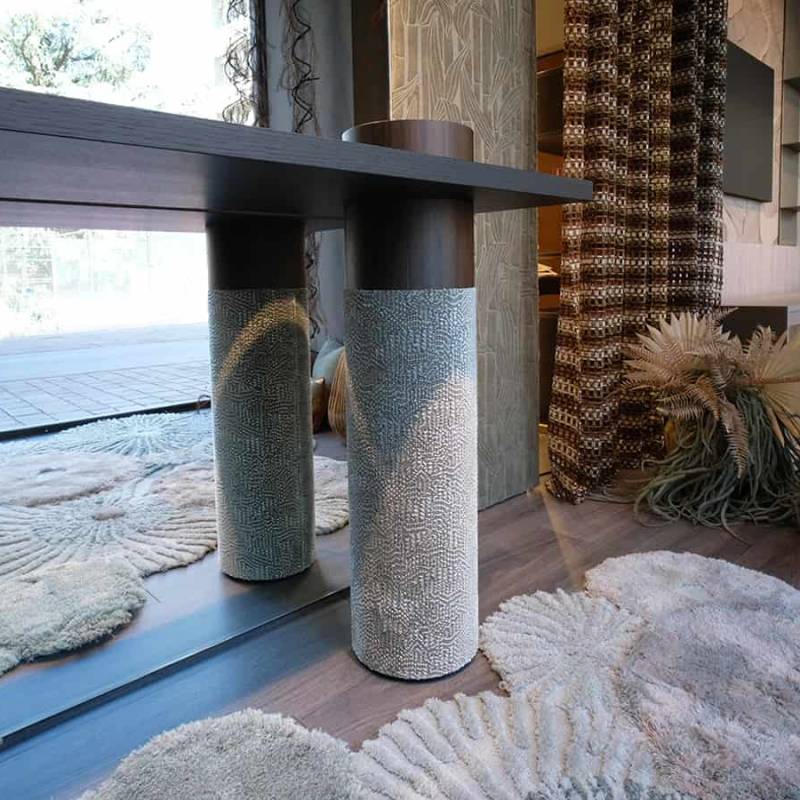 selva_consolle design_legno e tessuto