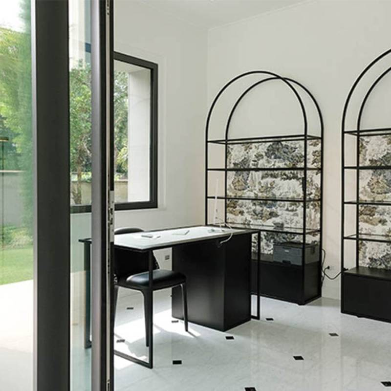 vespera_scrivania design_metallo e tessuto