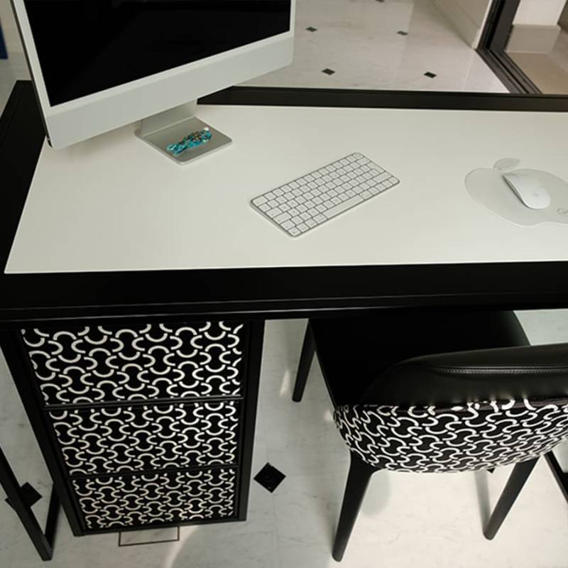 vespera_scrivania design_metallo tessuto